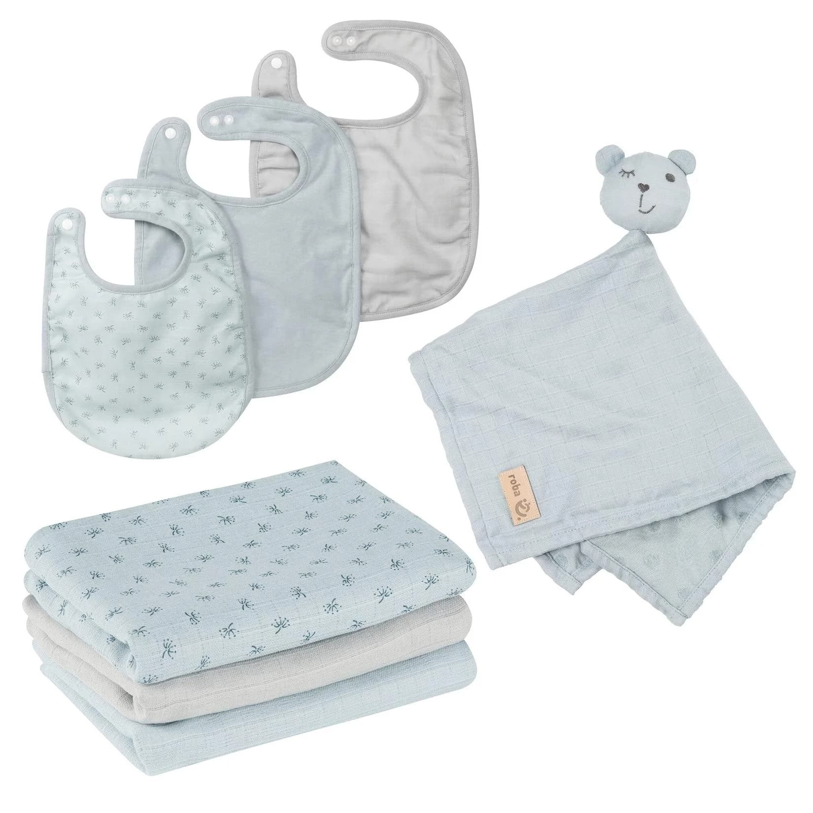 Roba Organic Baby Essentials Set 'Lil Planet' hellblau 3-tlg.