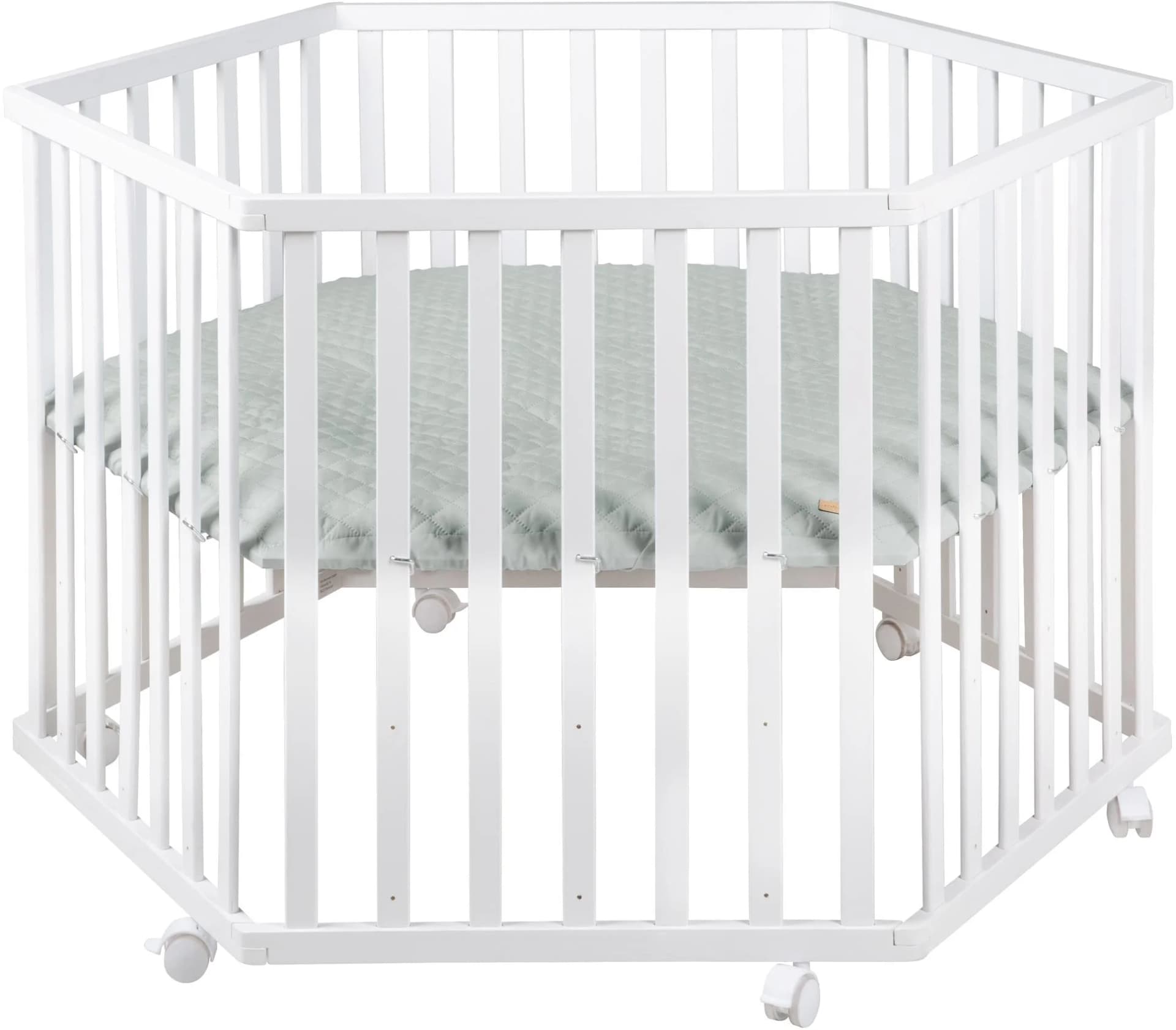 Laufgitter ROBA Style weiß 6-eckig Baby grün