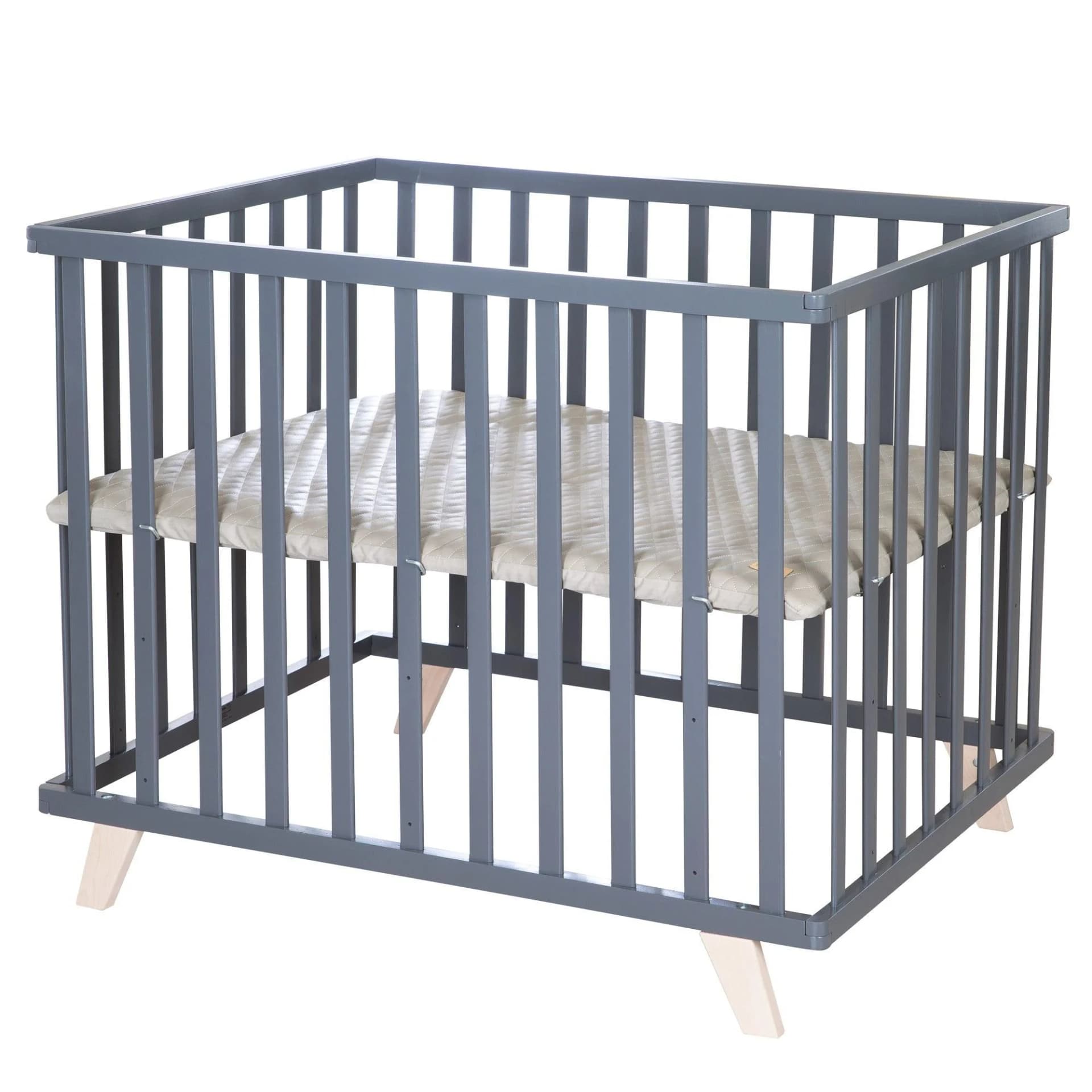 Laufgitter ROBA Luxe grau 75x100 cm mit Einlage