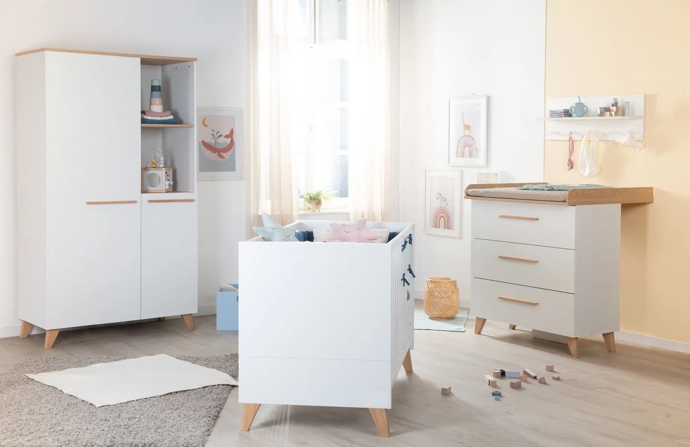 Roba Kinderkleiderschrank Leon 2-türig Weiß