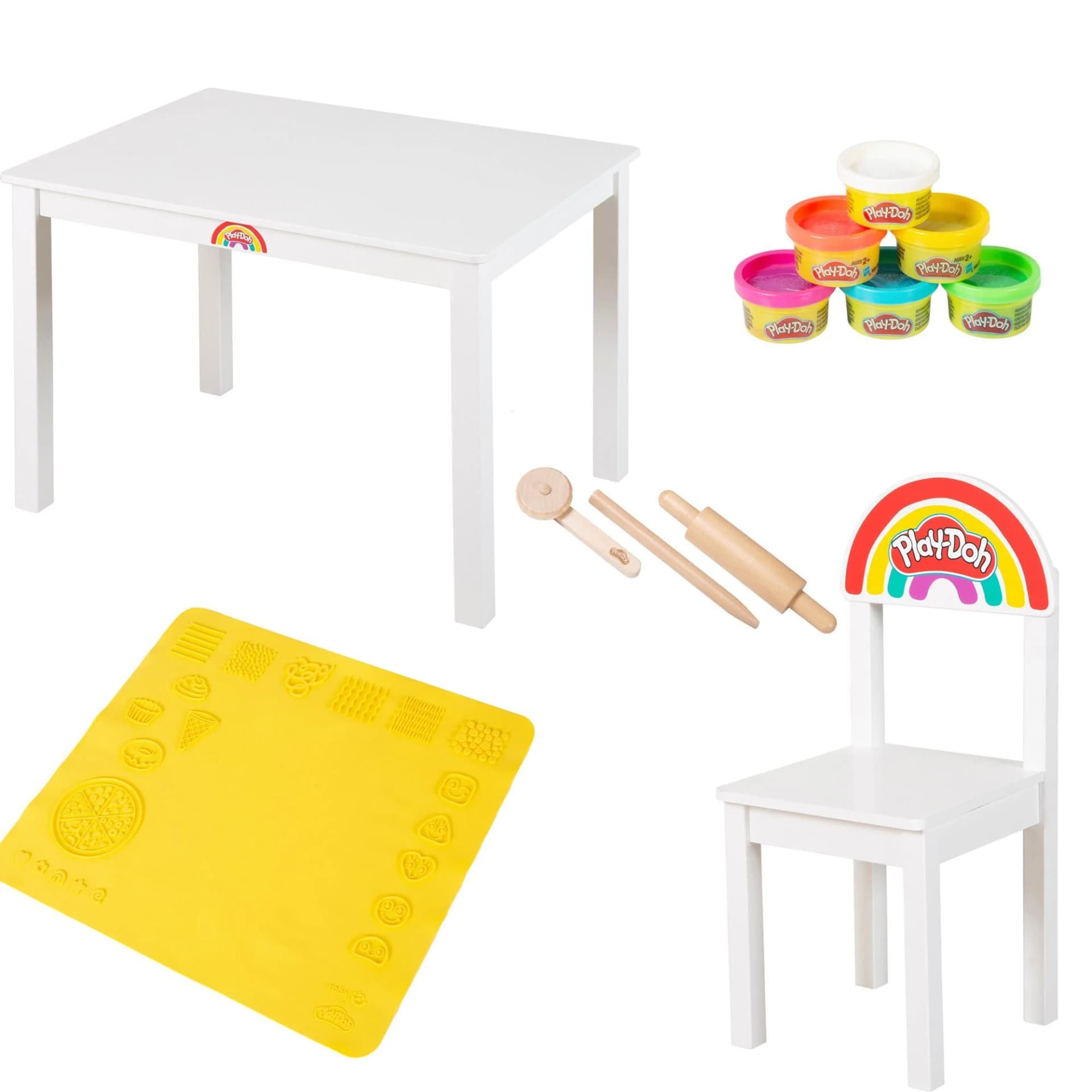 Kindersitzgruppe ROBA Play-Doh Weiß Holz