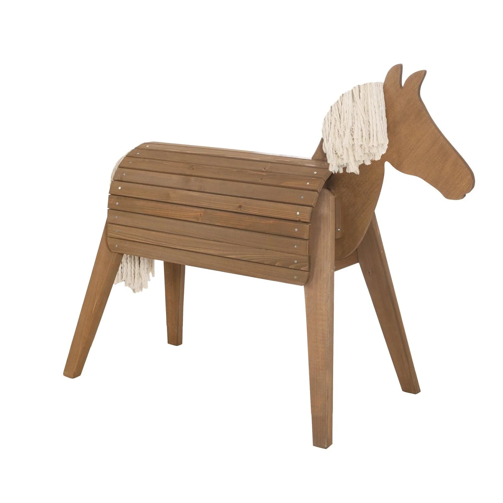 ROBA Holzpferd Spielpferd braun (teak) für Kinder
