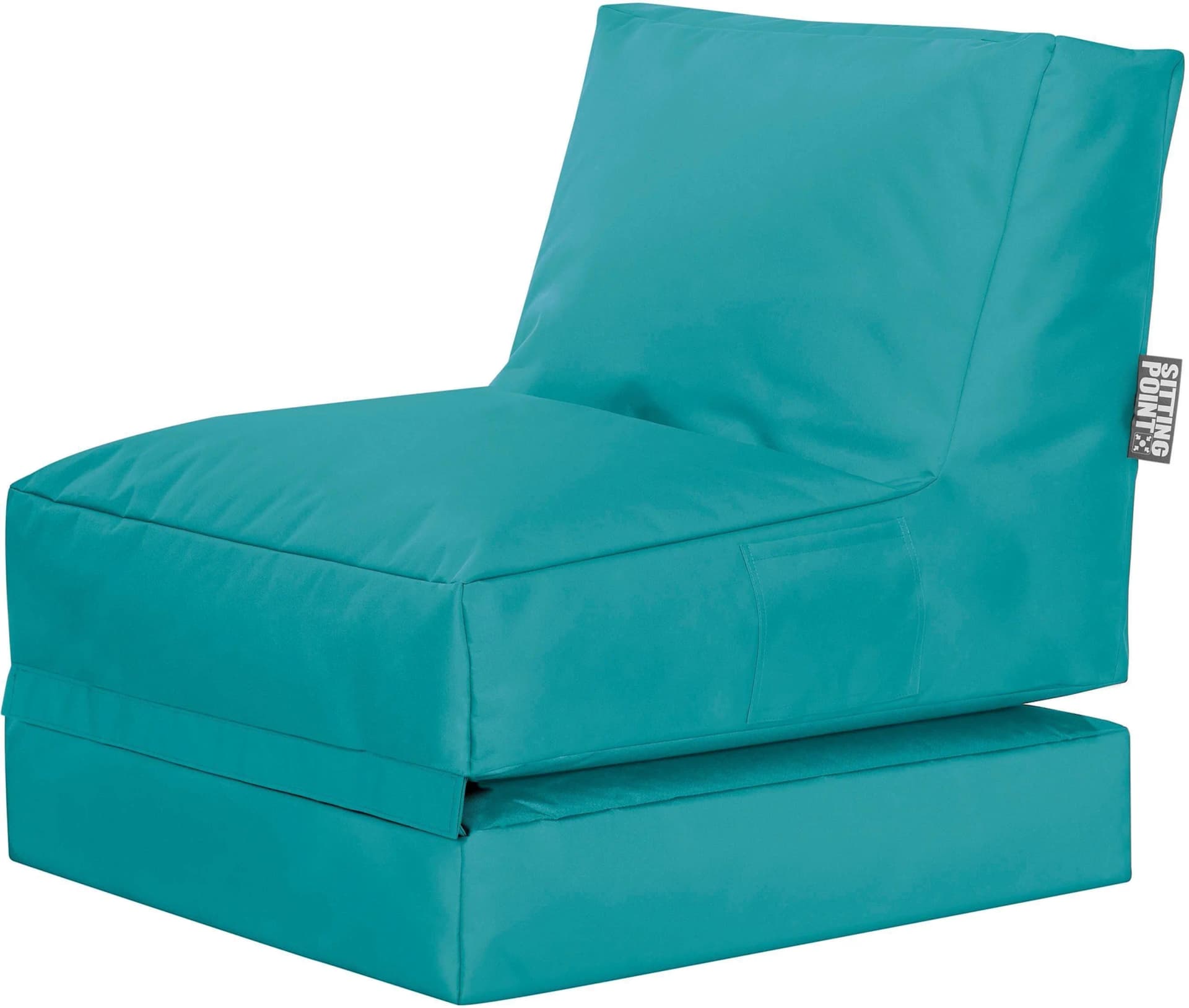SITTING POINT Sitzsack Twist Scuba blau Polyester