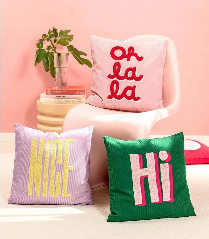 Magma Heimtex Kissenhülle PIXIE Grün Rosa Polyester mit Reißverschluss