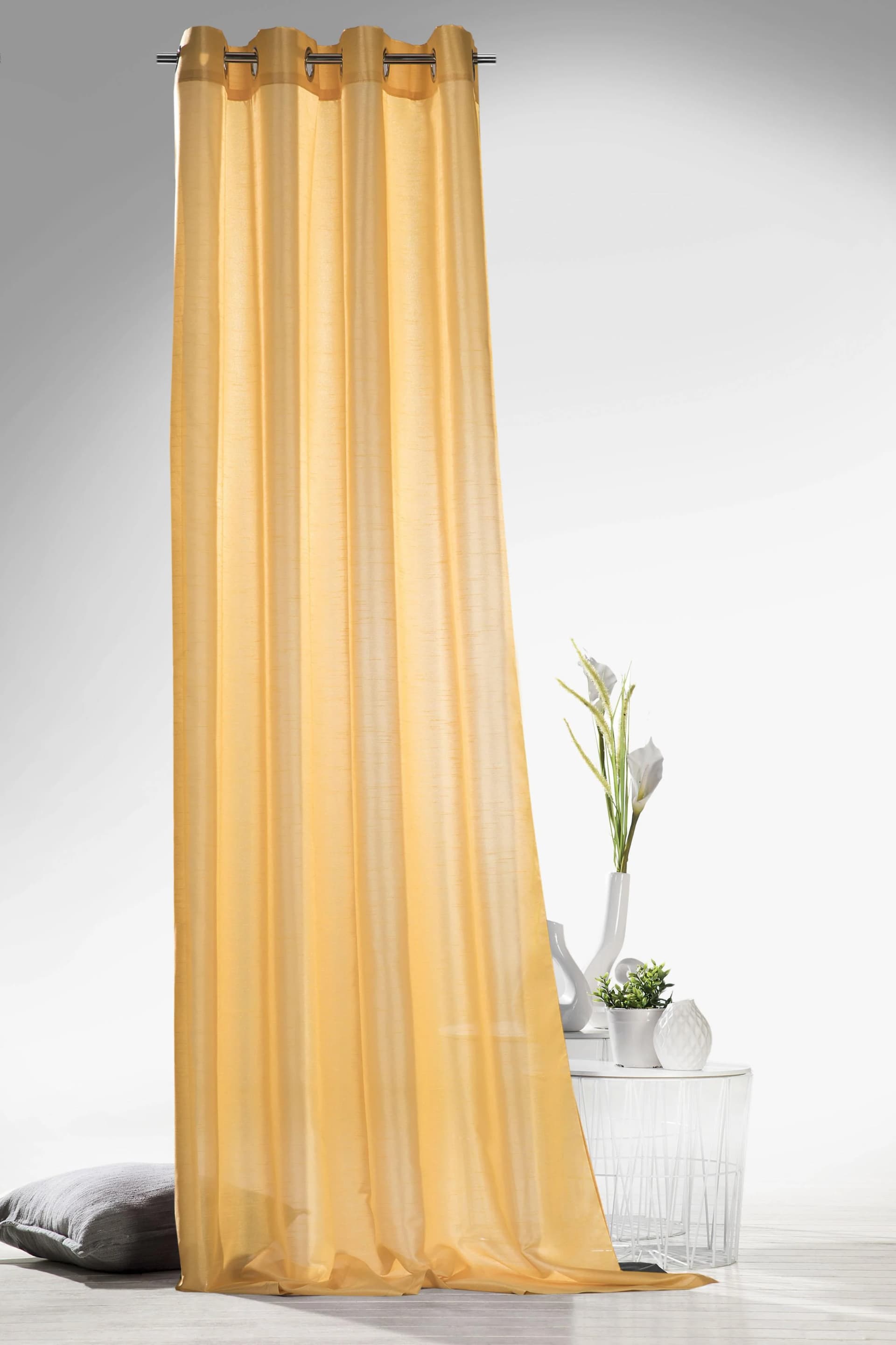 WECKBRODT Vorhang Klara Gelb Ösenschal 140x245cm Polyester