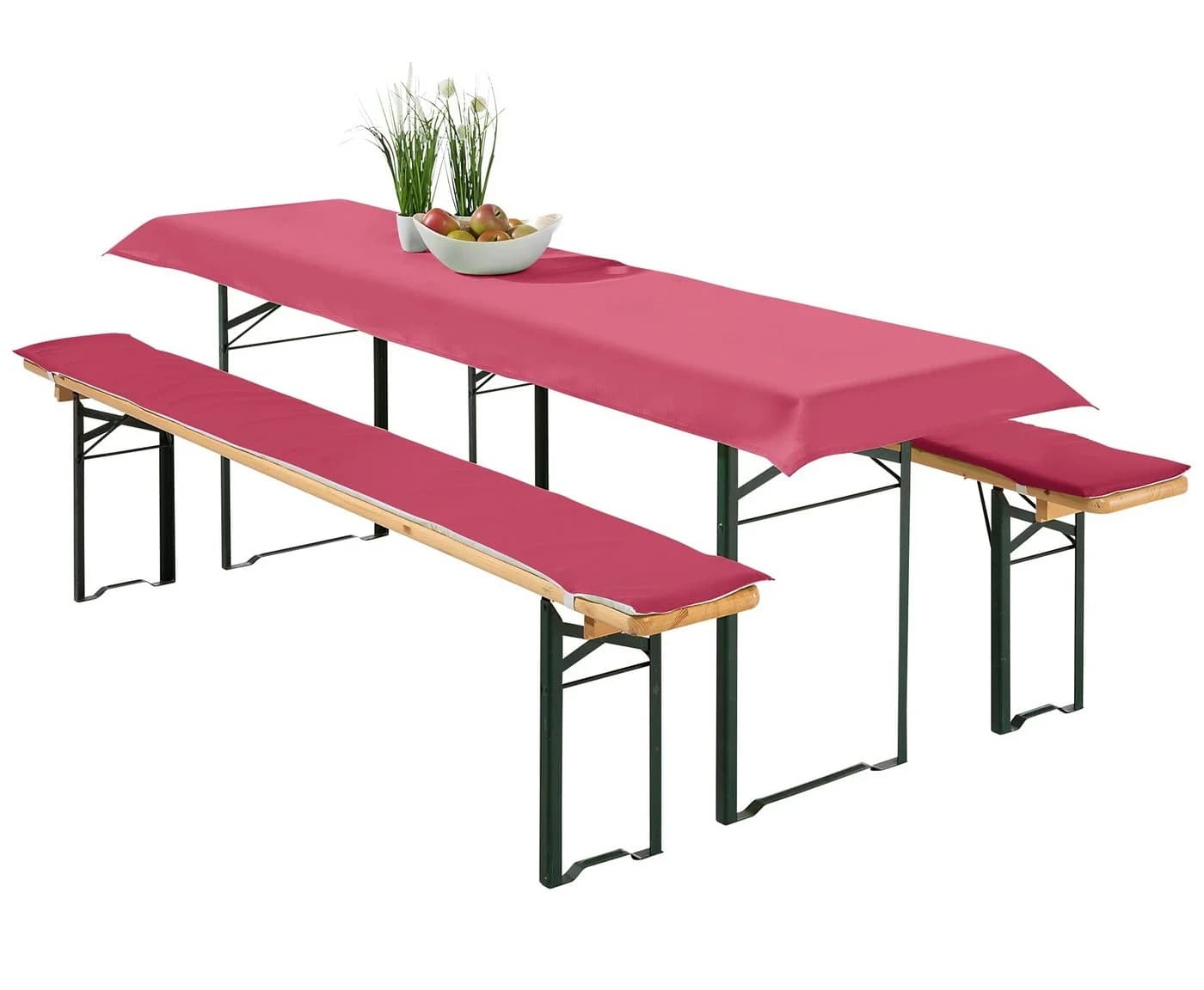 heimtexland Hussen-Set Bierzeltgarnitur 3-tlg. Rosa Polyester/Baumwolle