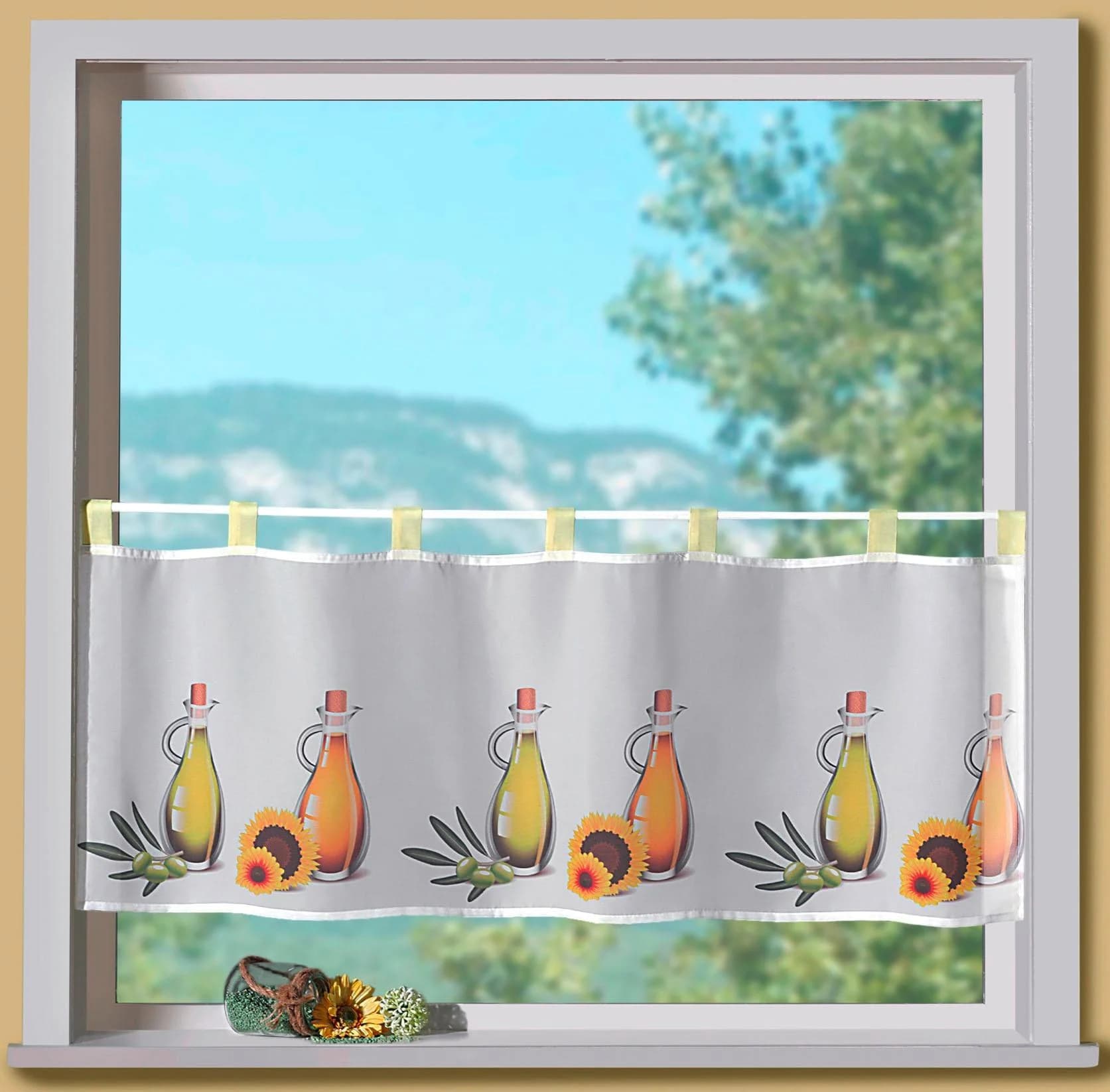 Weckbrodt Scheibengardine Liah Weiß Polyester Voile