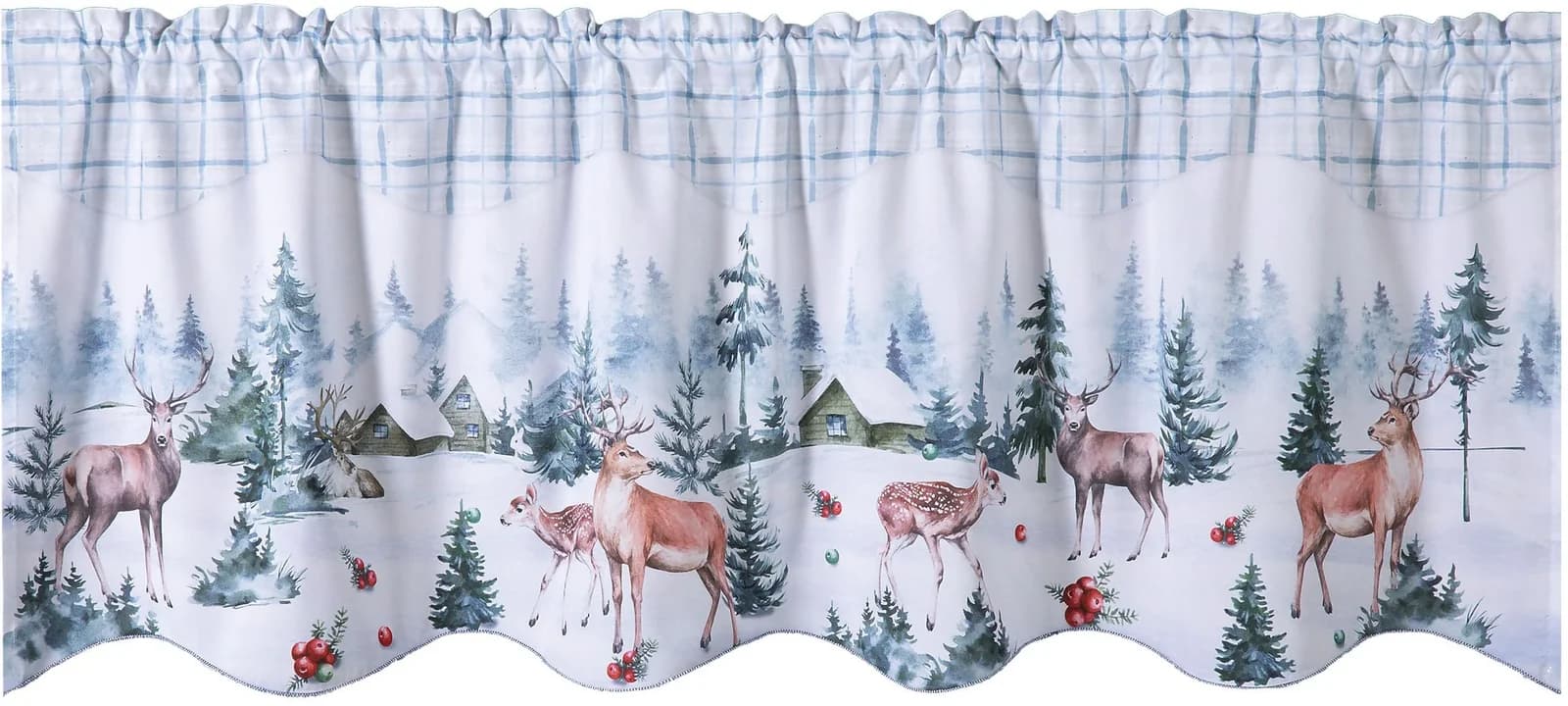 Weckbrodt Scheibengardine Hayo Bunt Microfaser Winterlandschaft