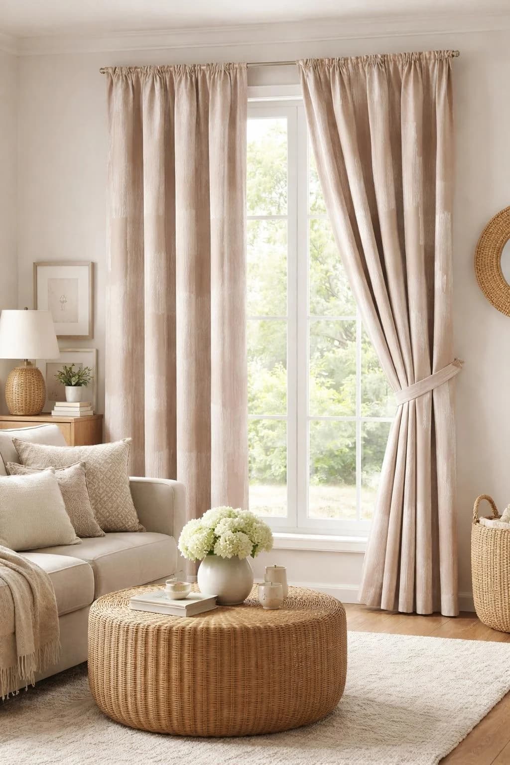 WECKBRODT Vorhang Ornella Natur B:145cm H:175cm Polyester blickdicht