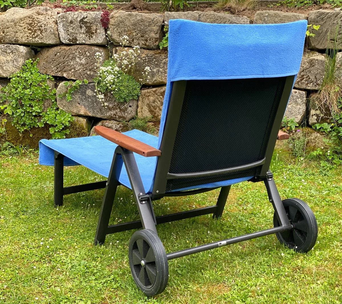 heimtexland Liegenauflage Hygiene Schonbezug Frottier Liegestuhl-Auflage Blau