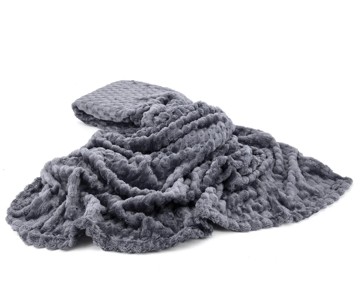 heimtexland Flanell Kuscheldecke Anthrazit 150x200 cm