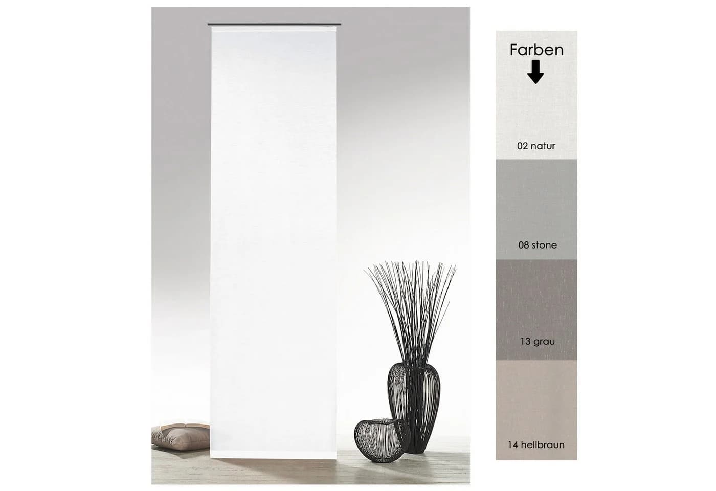 heimtexland Schiebegardine Batist Optik Natur Transparent