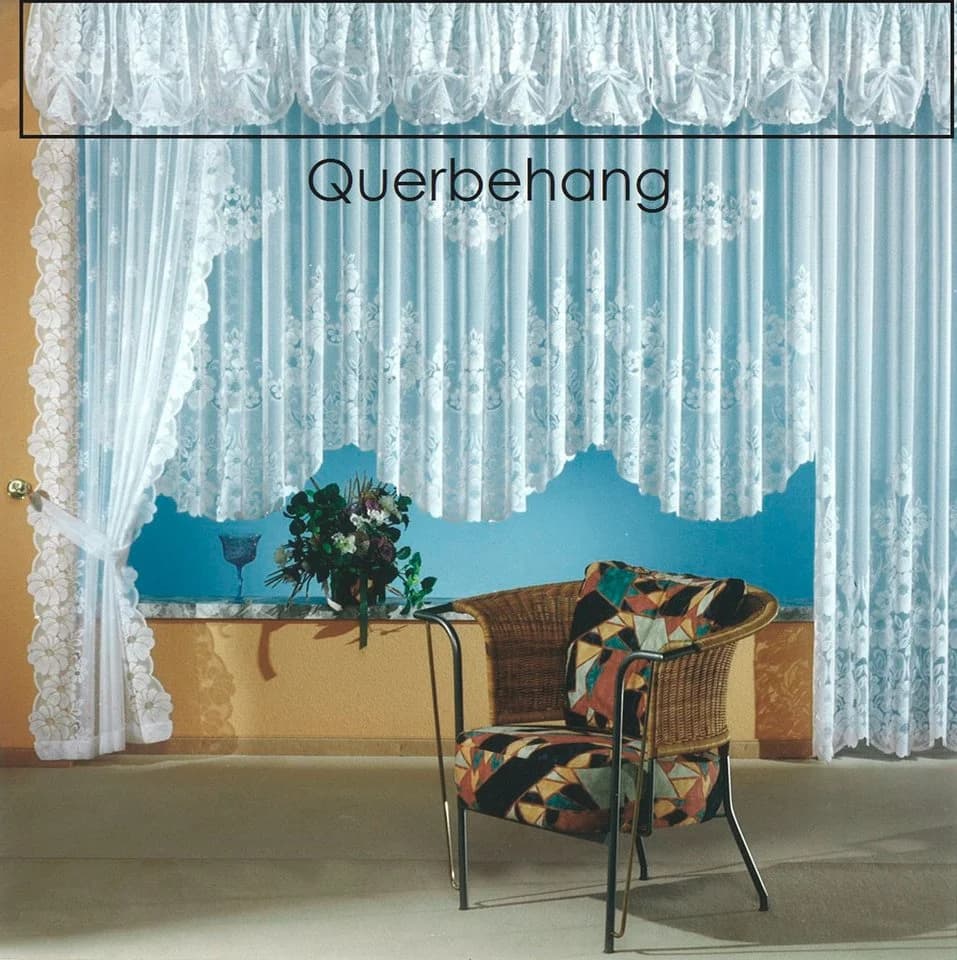 heimtexland Gardine Blumen Weiß Halbtransparent Polyester