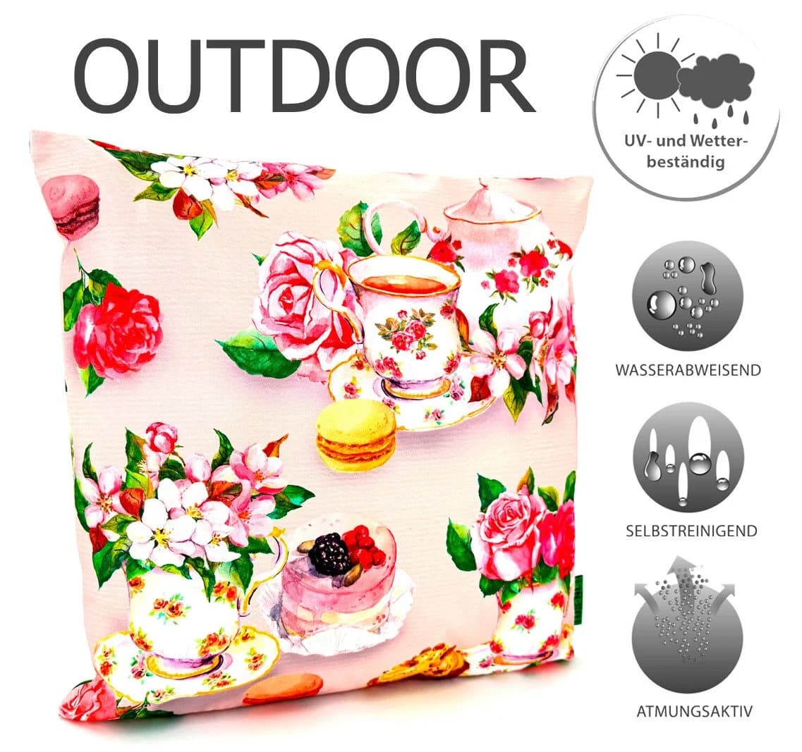 heimtexland Dekokissen Outdoor 45x45 cm Lotus-Effekt Wasserabweisend
