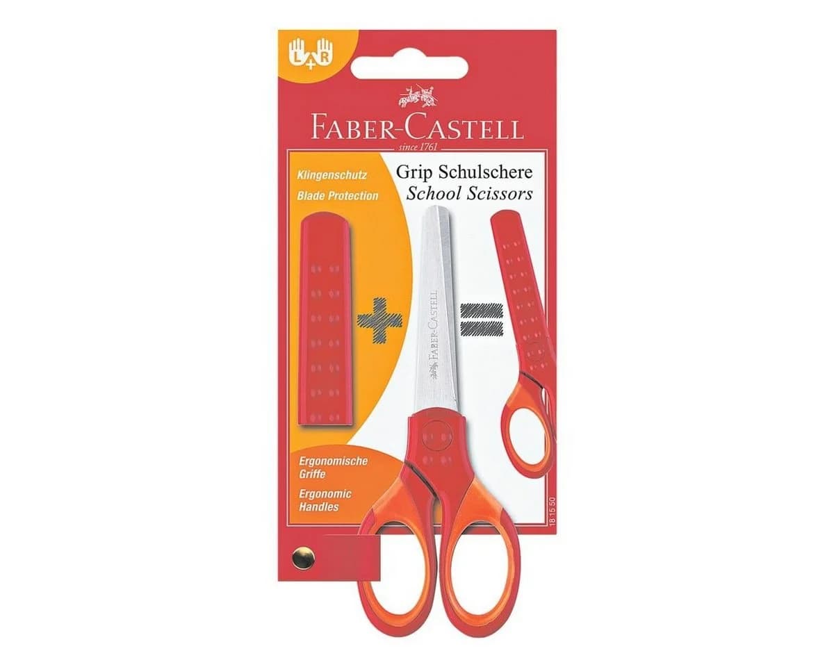 Faber-Castell Papierscheren Grip 20 cm Rot
