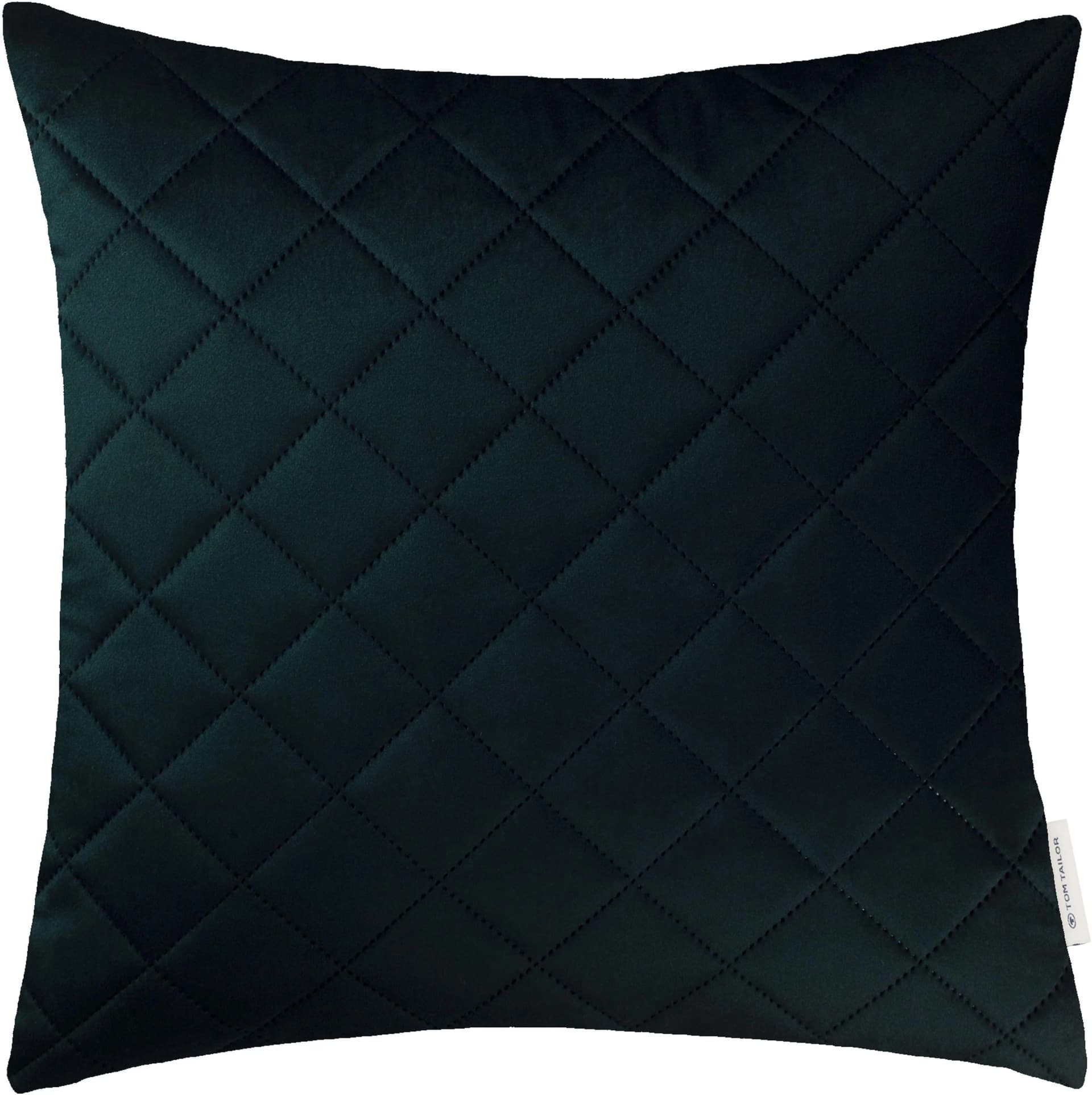 TOM TAILOR HOME FrenchVelvet Quilt Kissenhülle 45x45 cm Grün