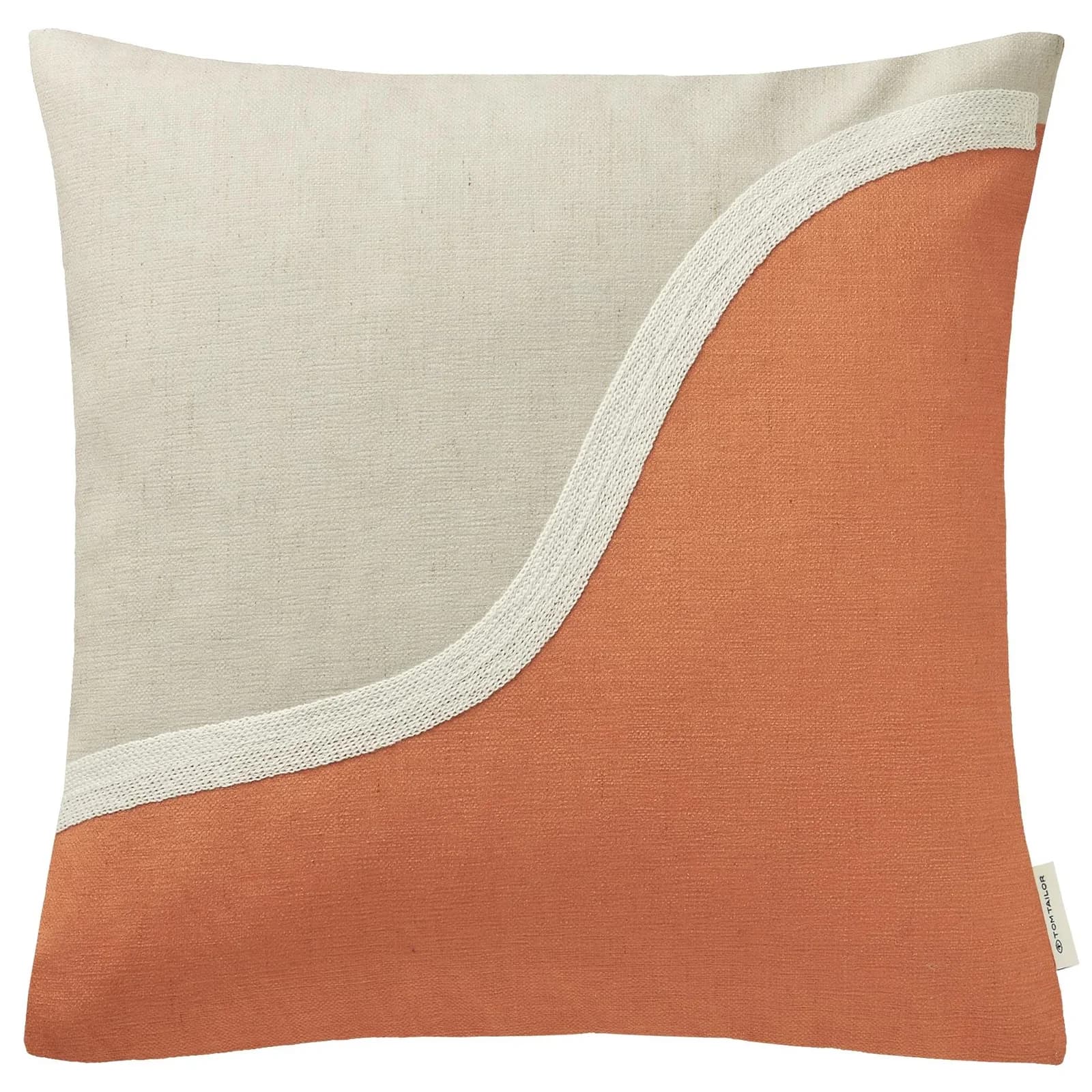 TOM TAILOR HOME Kissenhülle Part Beige Polyester Leinen