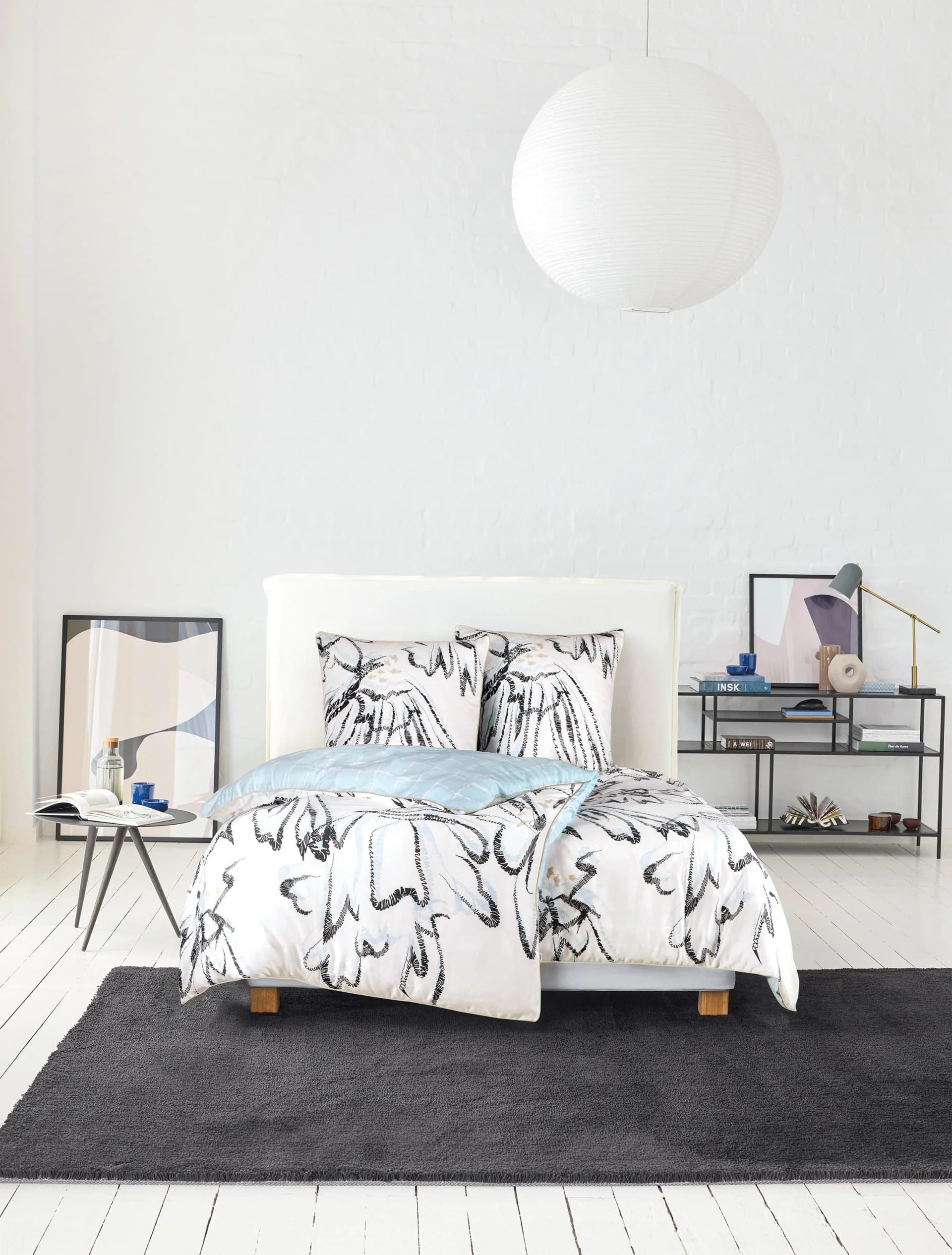 ESPRIT Wendebettwäsche Grace Satin Blau 100% Baumwolle