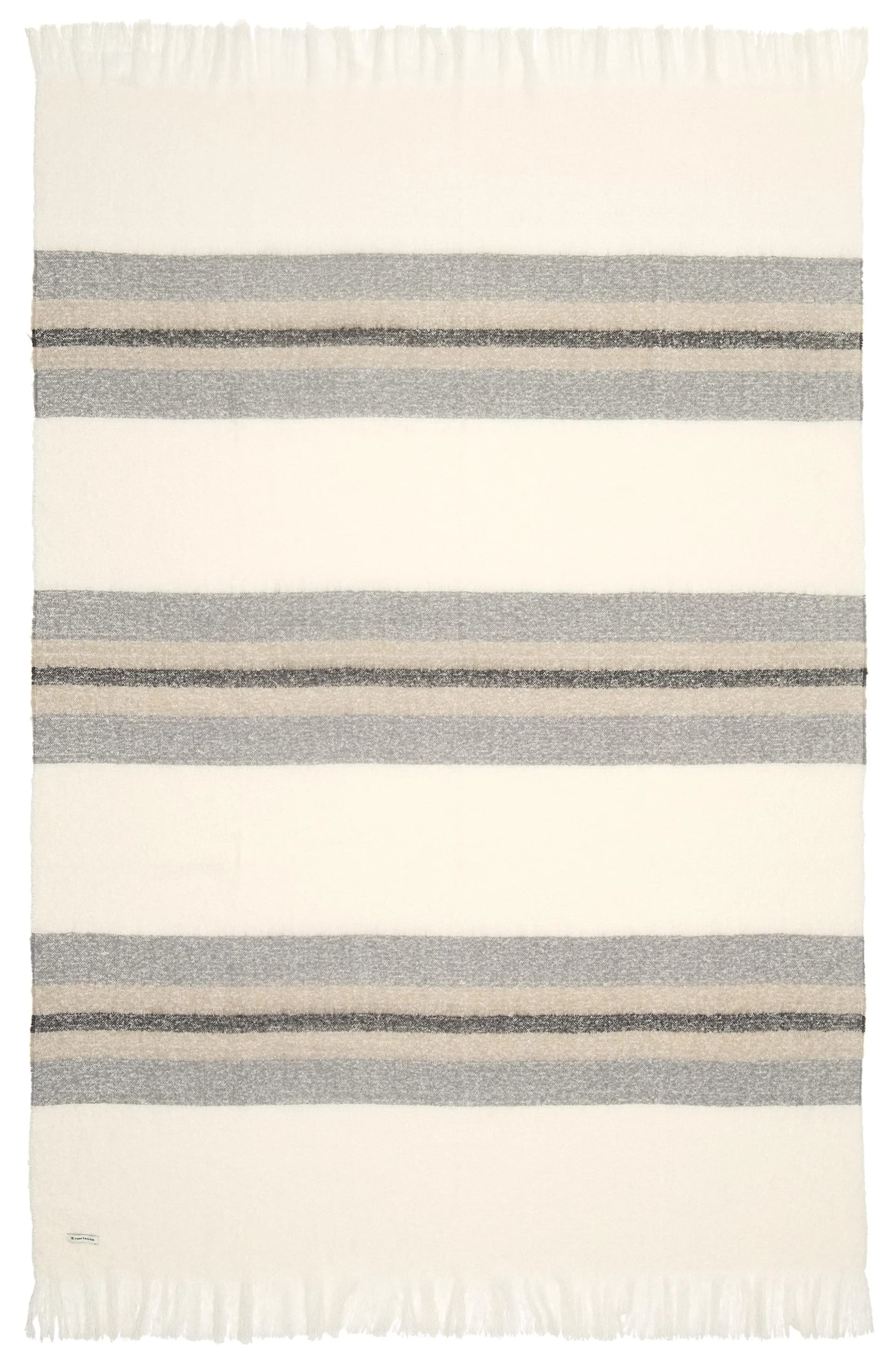 Wohndecke TOM TAILOR HOME Bouclé Stripe Beige
