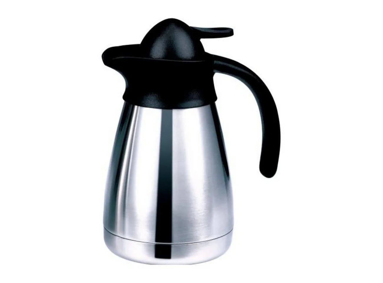 axentia Isolierkanne 0,5 l Edelstahl Silber/Schwarz