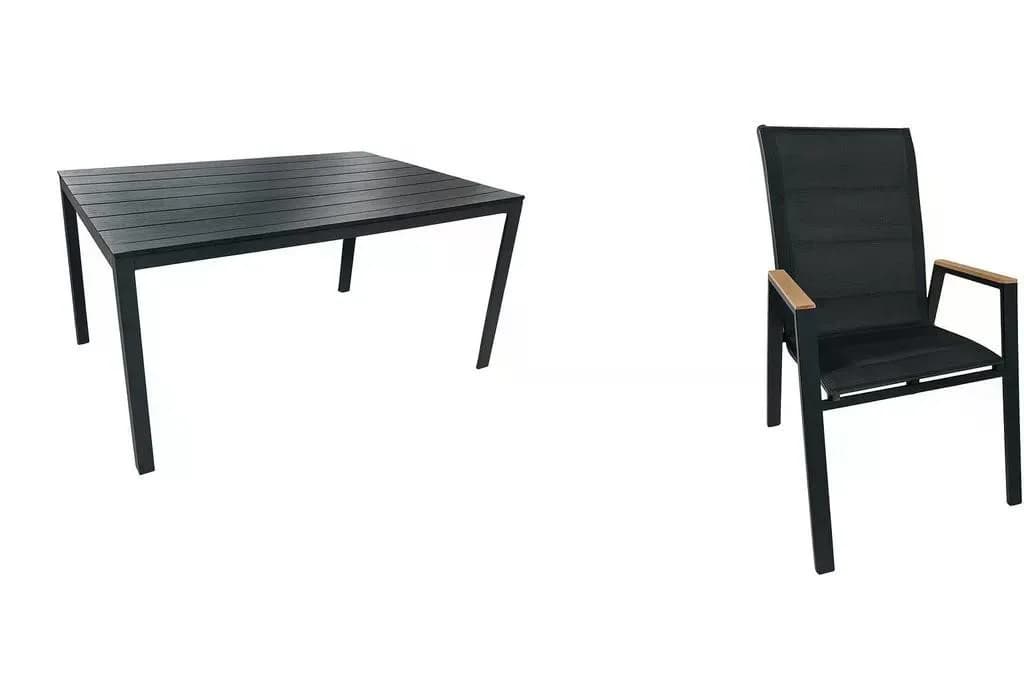 Greemotion Gartenlounge-Set Merida 7-tlg. mit Tisch & Stapelstühlen