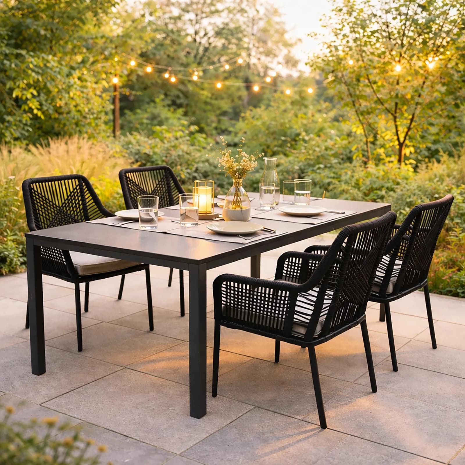 Lounge-Set greemotion VALLETA - 5-teilig Anthrazit