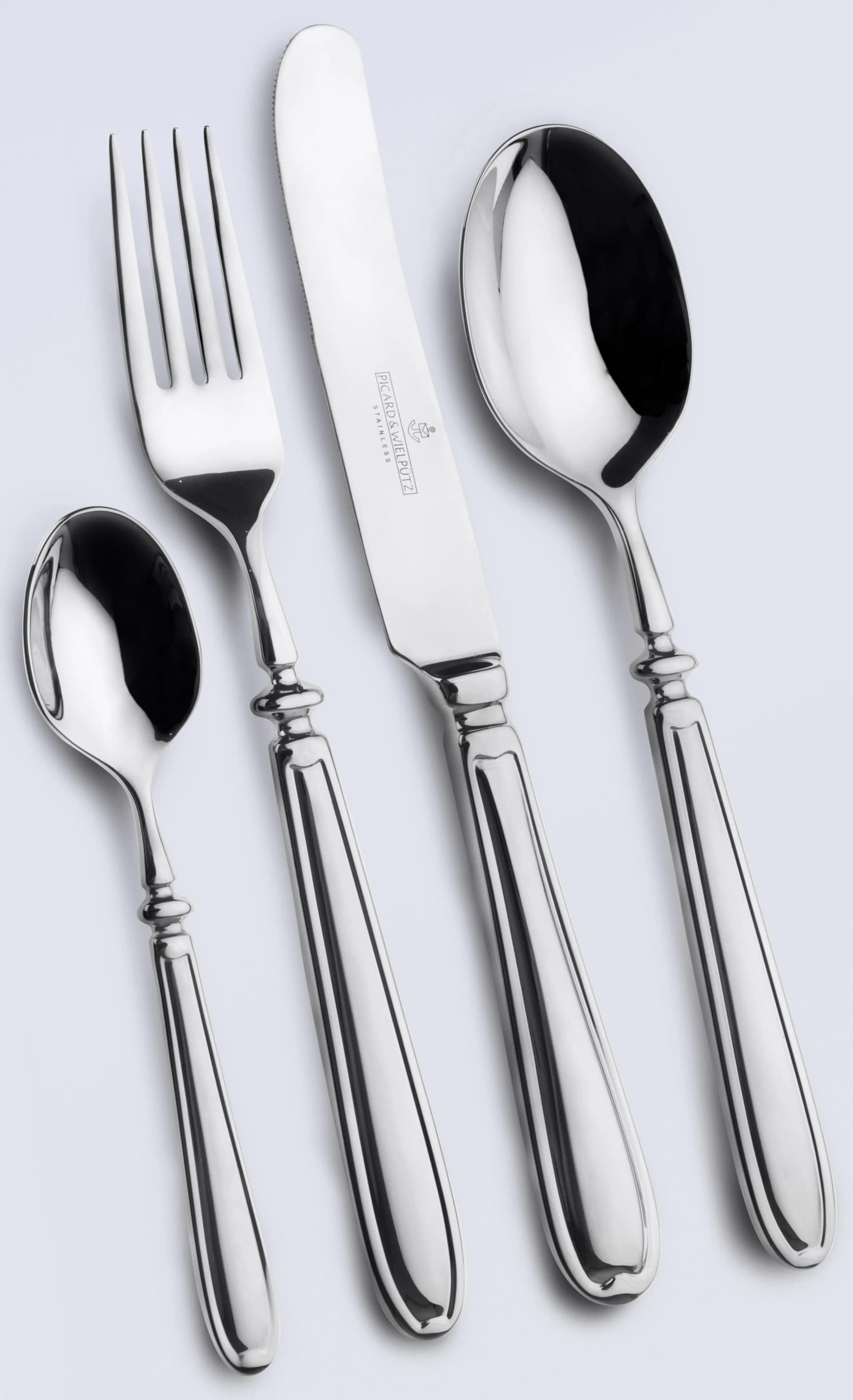 Picard & Wielpütz Solingen Besteck-Set Landhaus Silber 24-tlg. Chromnickelstahl 18/10