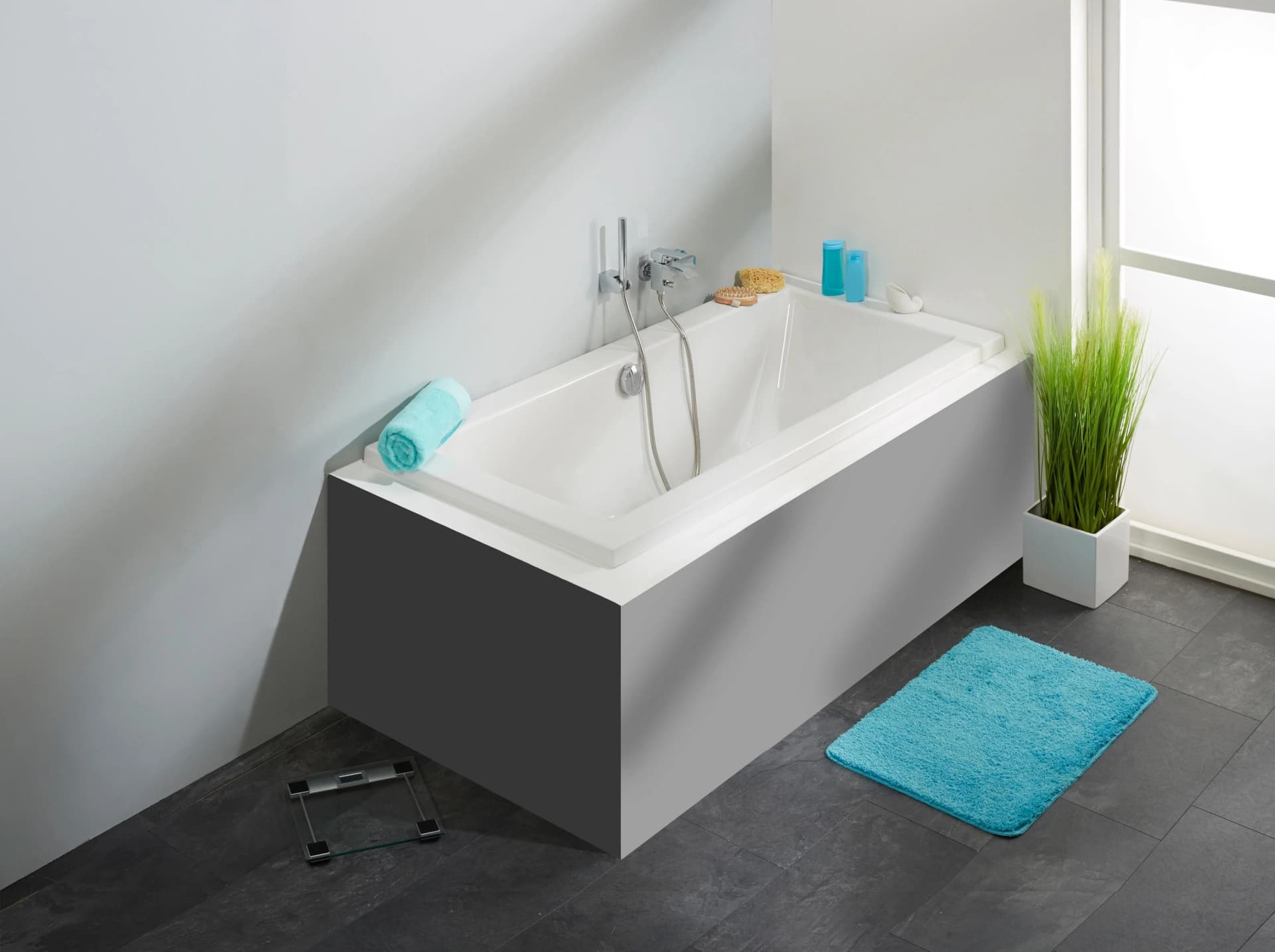 OTTOFOND Cubic Badewanne 170x75 cm Sanitäracryl