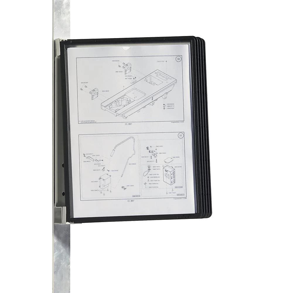 Durable Sichttafelwandhalter VARIO wall 5 Sichttafeln magnet