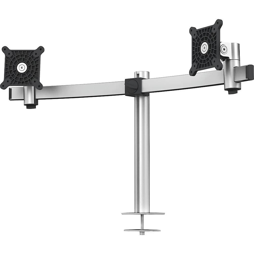 DURABLE Monitorhalterung für 2 Monitore silber metallic Tischdurchführung