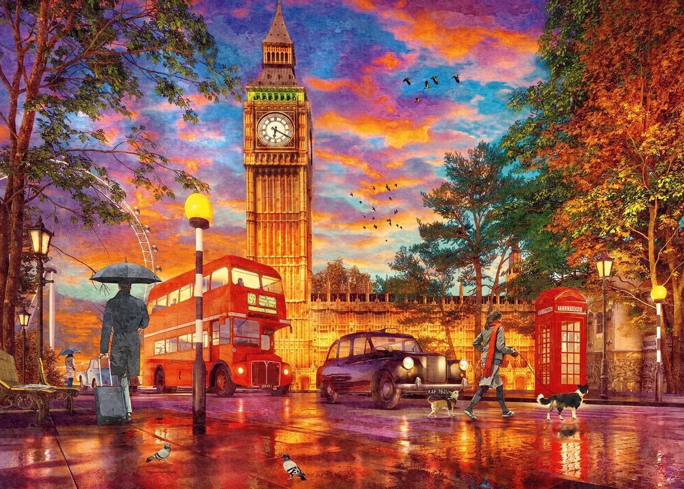Ravensburger Puzzle Sonnenuntergang in London 1000 Teile Made in Germany