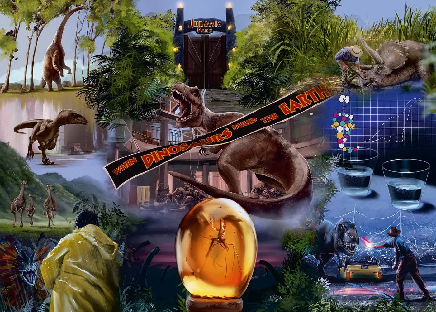 Ravensburger Puzzle Artist Collection Jurassic Park 1000 Teile Made in Germany