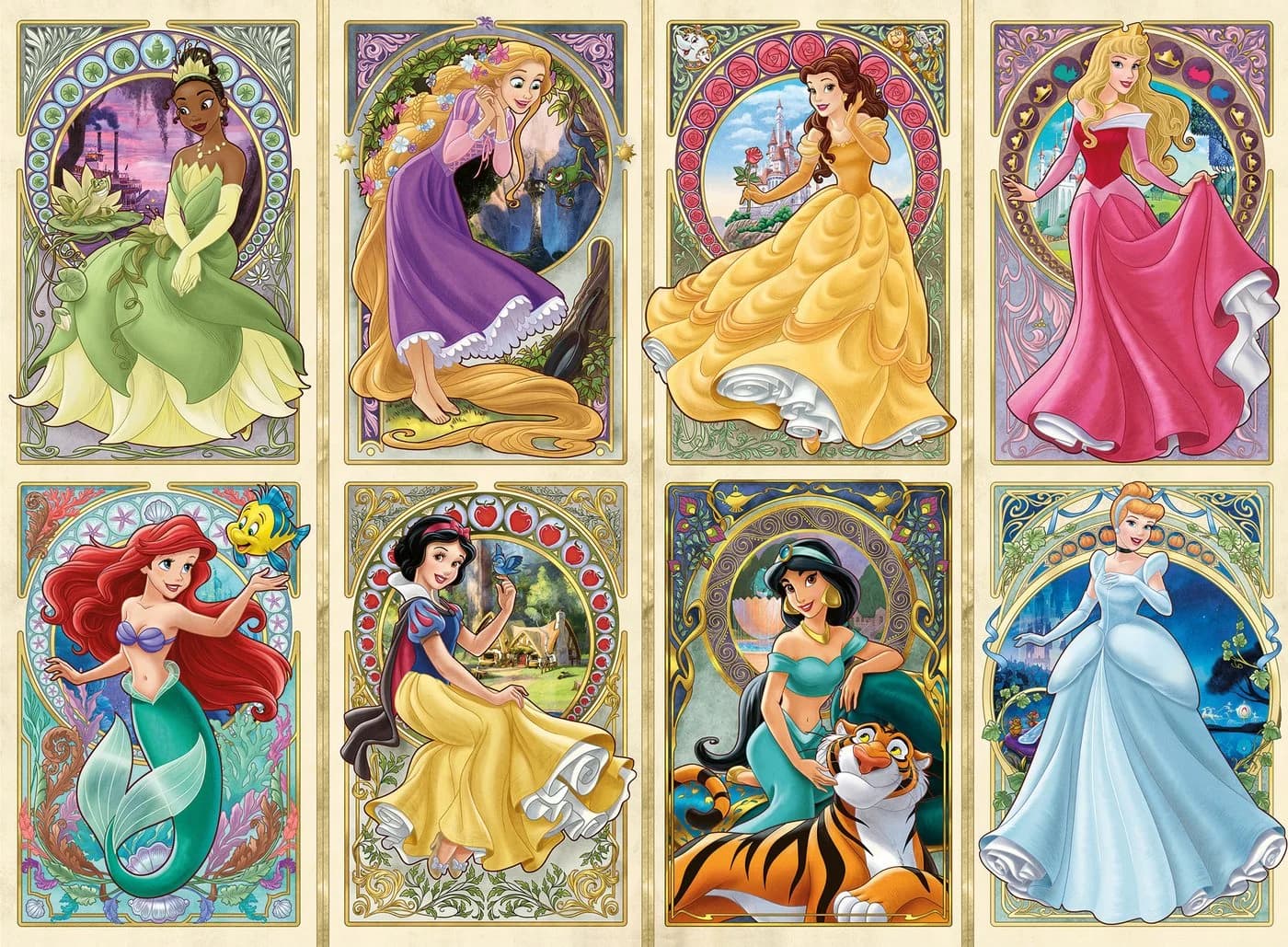 Ravensburger Puzzle Disney Princess Nouveau Art 1000 Teile Bunt Made in Germany