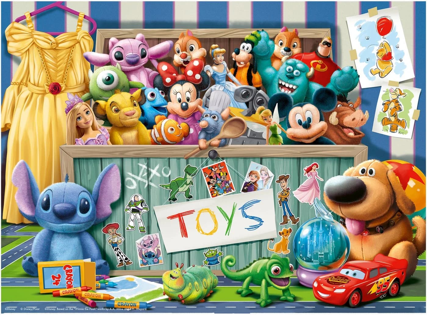 Ravensburger Puzzle Disney Pixar Multicharacter 100 Teile XXL Bunt