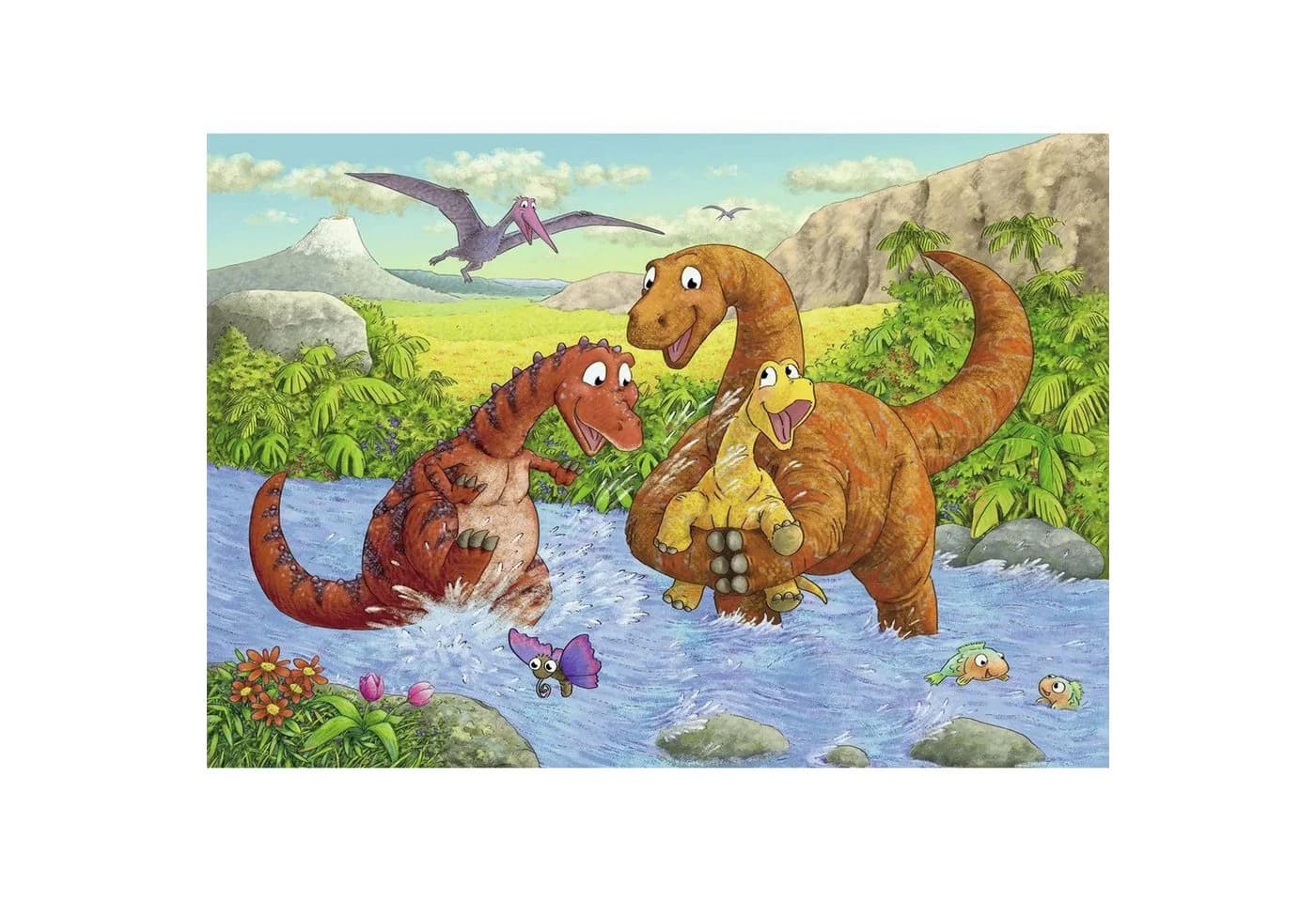 Ravensburger Kinder Puzzle Spielende Dinos 2 x 24 Teile