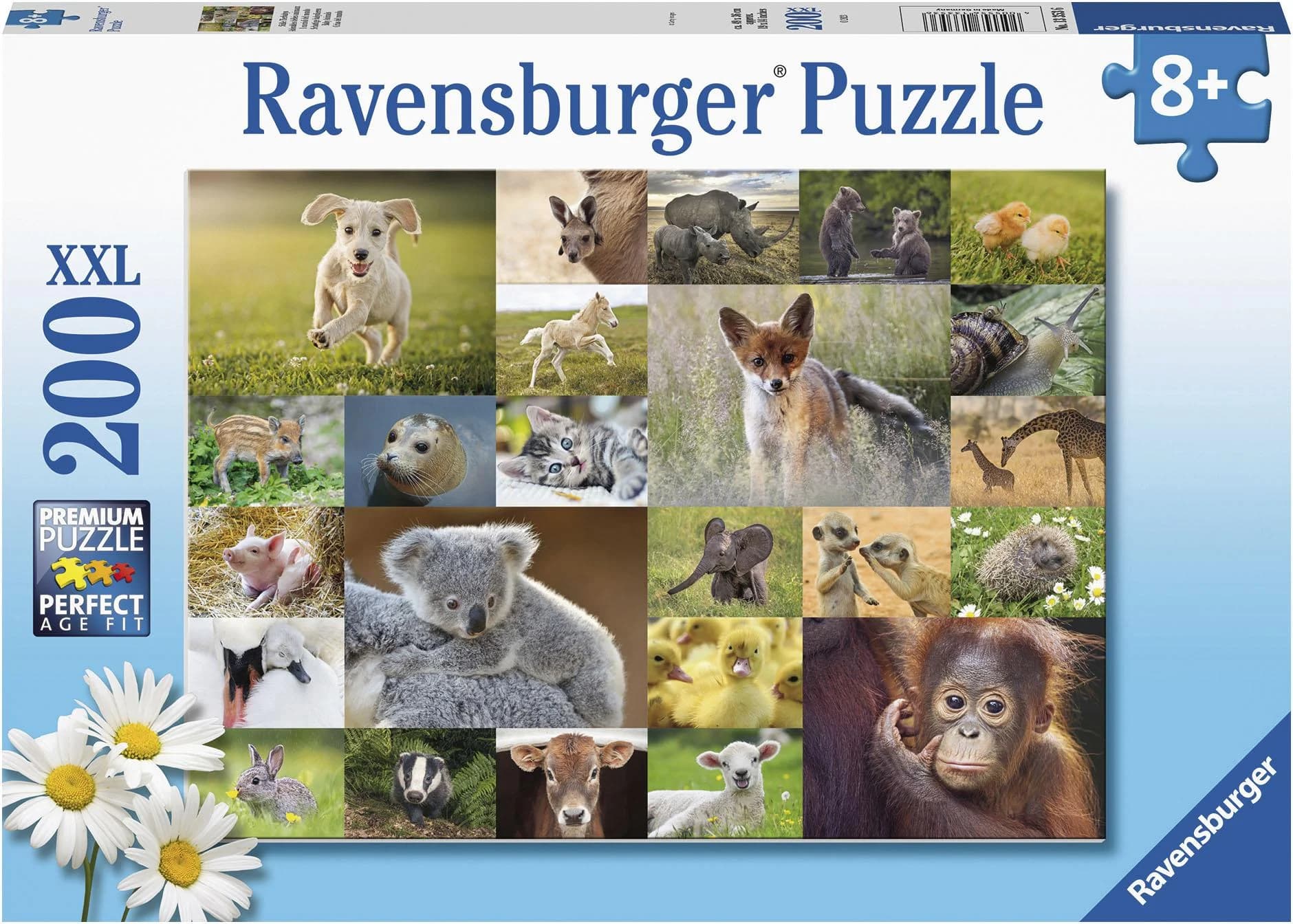 Ravensburger Puzzle Süße Tierbabys 200 Teile XXL Bunt Made in Germany