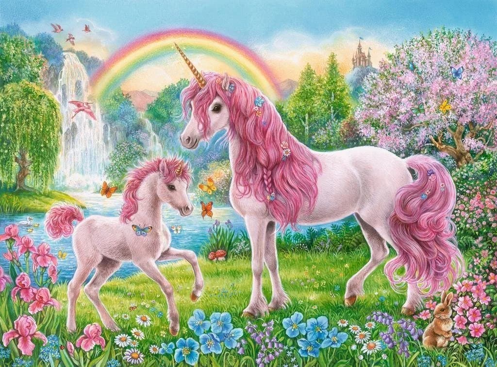 Ravensburger Puzzle Magische Einhörner 100 Teile XXL Bunt Made in Germany