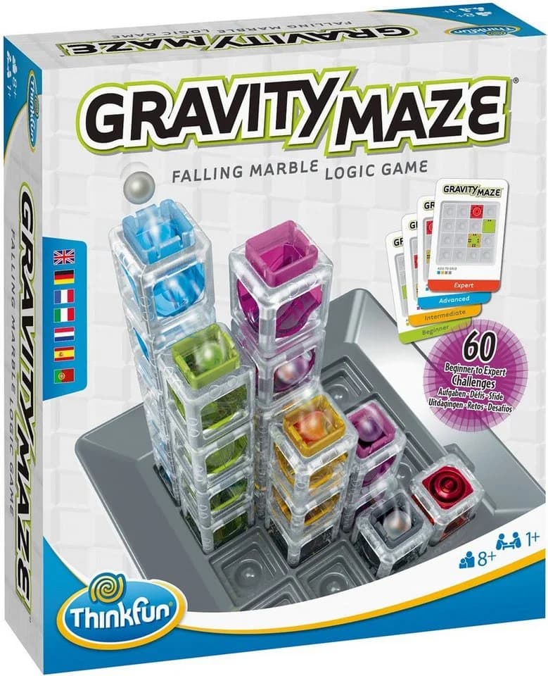Thinkfun® Spiel Gravity Maze, Denkspiel - Kugelbahn-Logikspiel