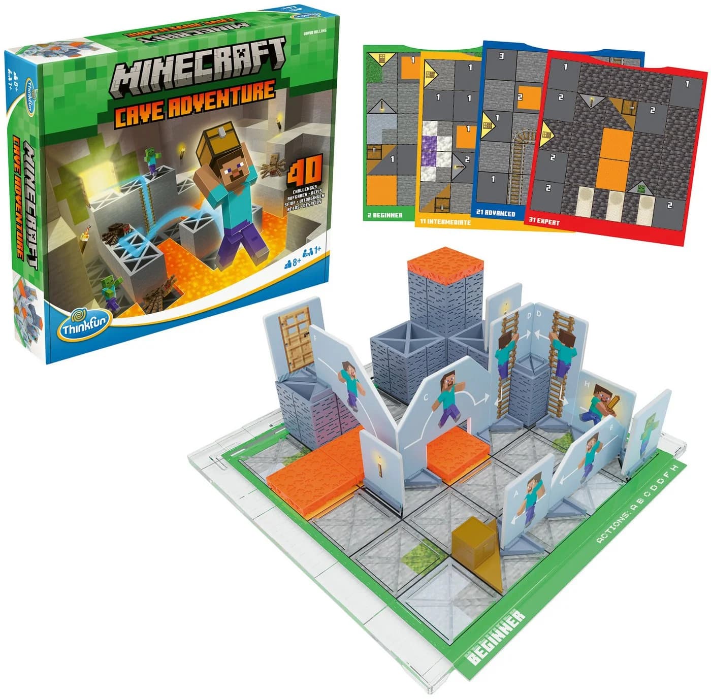 ThinkFun Minecraft Cave Adventure Logikspiel 40 Rätsel Bunt