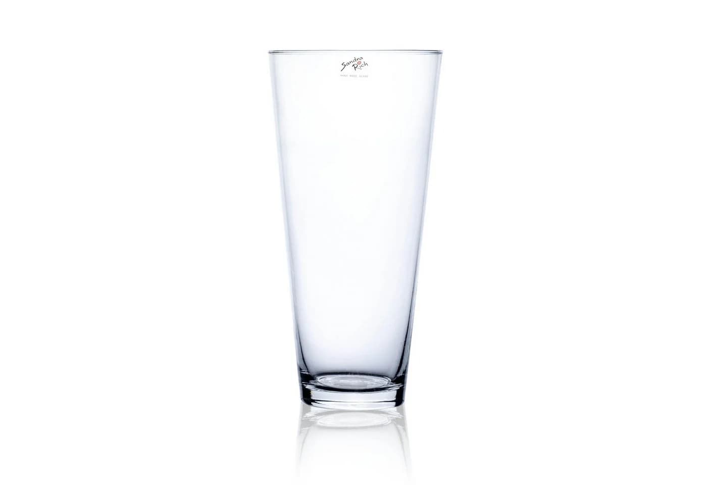 Sandra Rich Tischvase Coni Weiß Glas Konisch