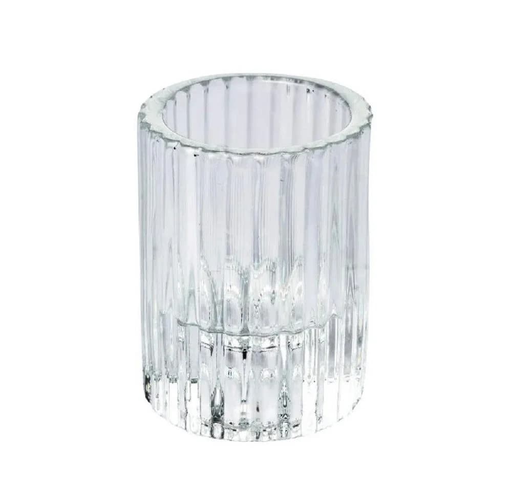 Sandra Rich Kerzenhalter Stripes Round Klar Glas