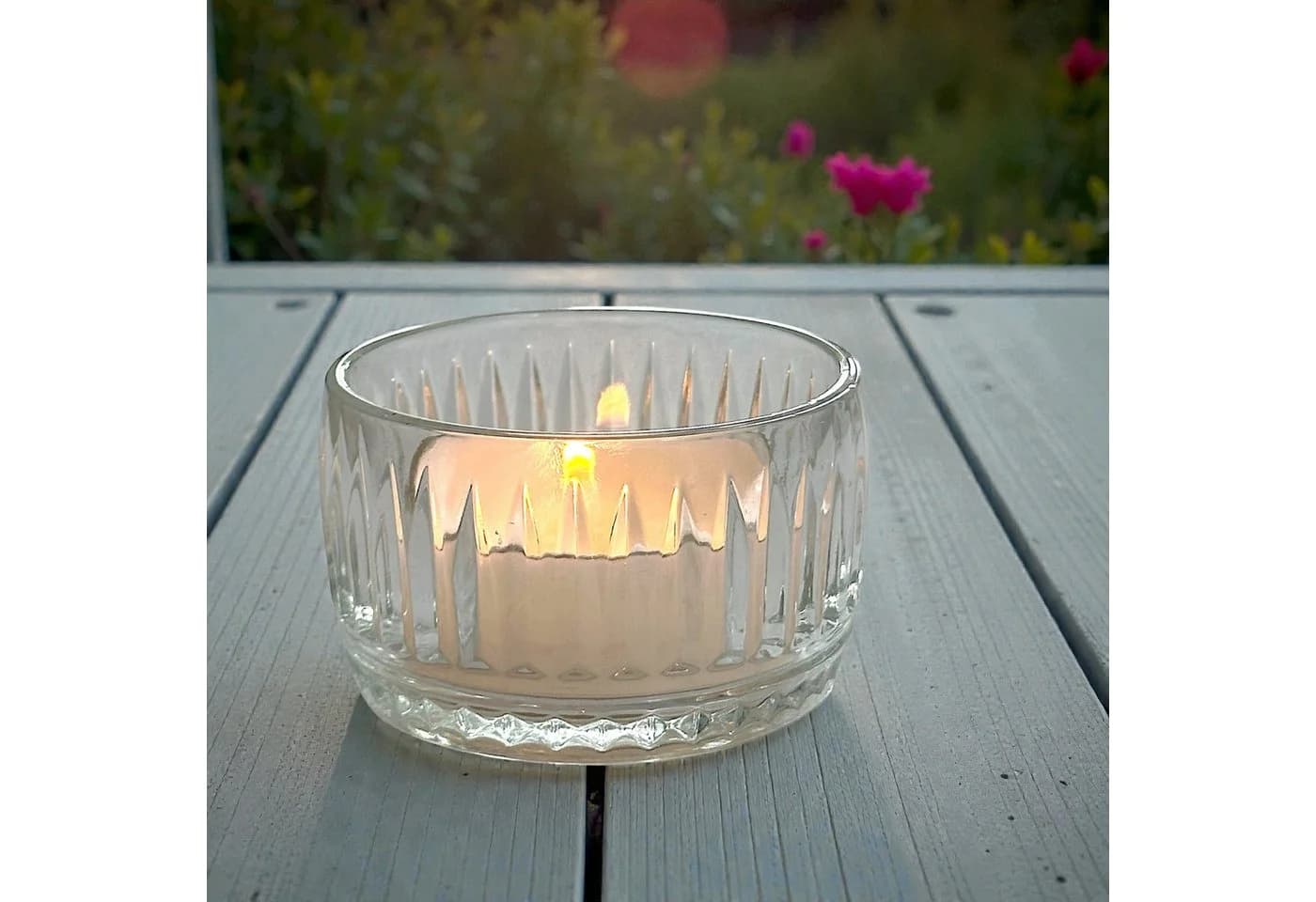 Sandra Rich Teelichthalter MOON Glas Transparent