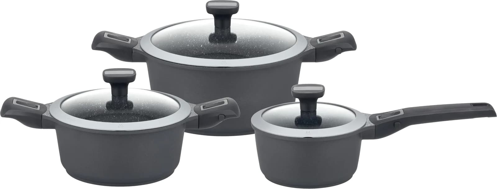 GSW Topf-Set "Easy Click" 6-tlg. Schwarz Induktion