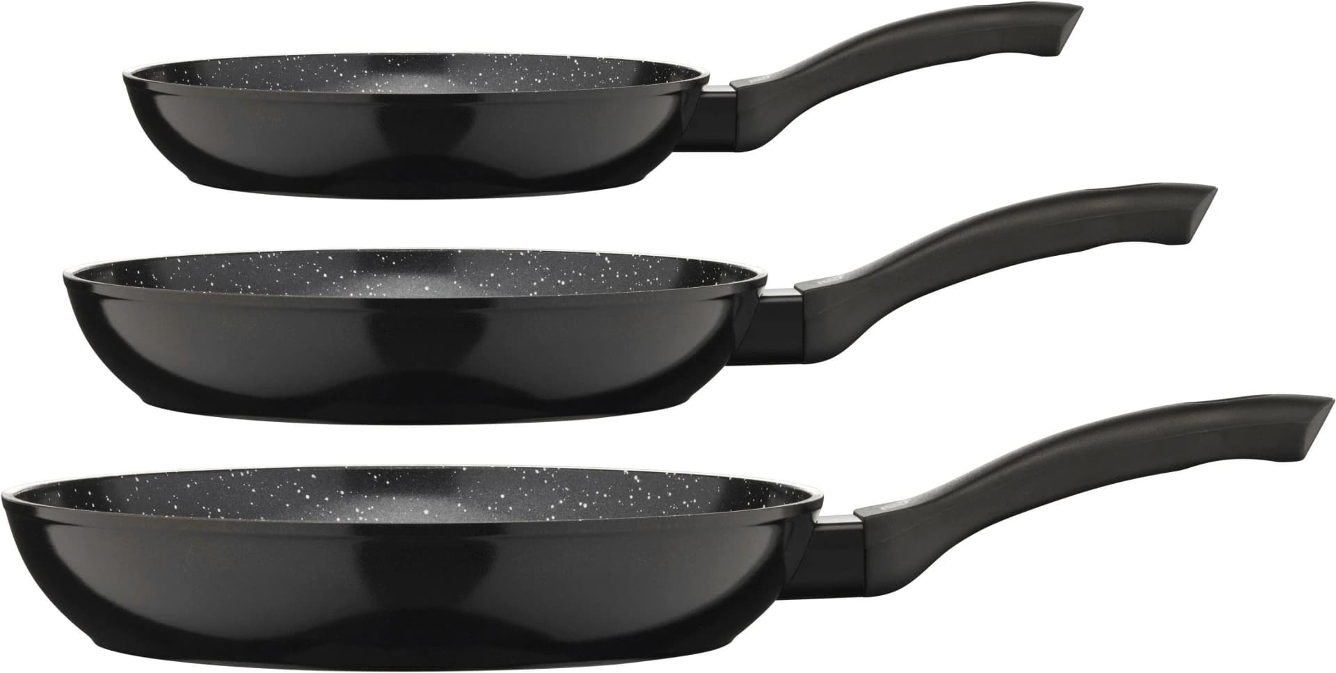 GSW Pfannen-Set Barisa schwarz mit VITAFLON Quarzit Antihaftbeschichtung