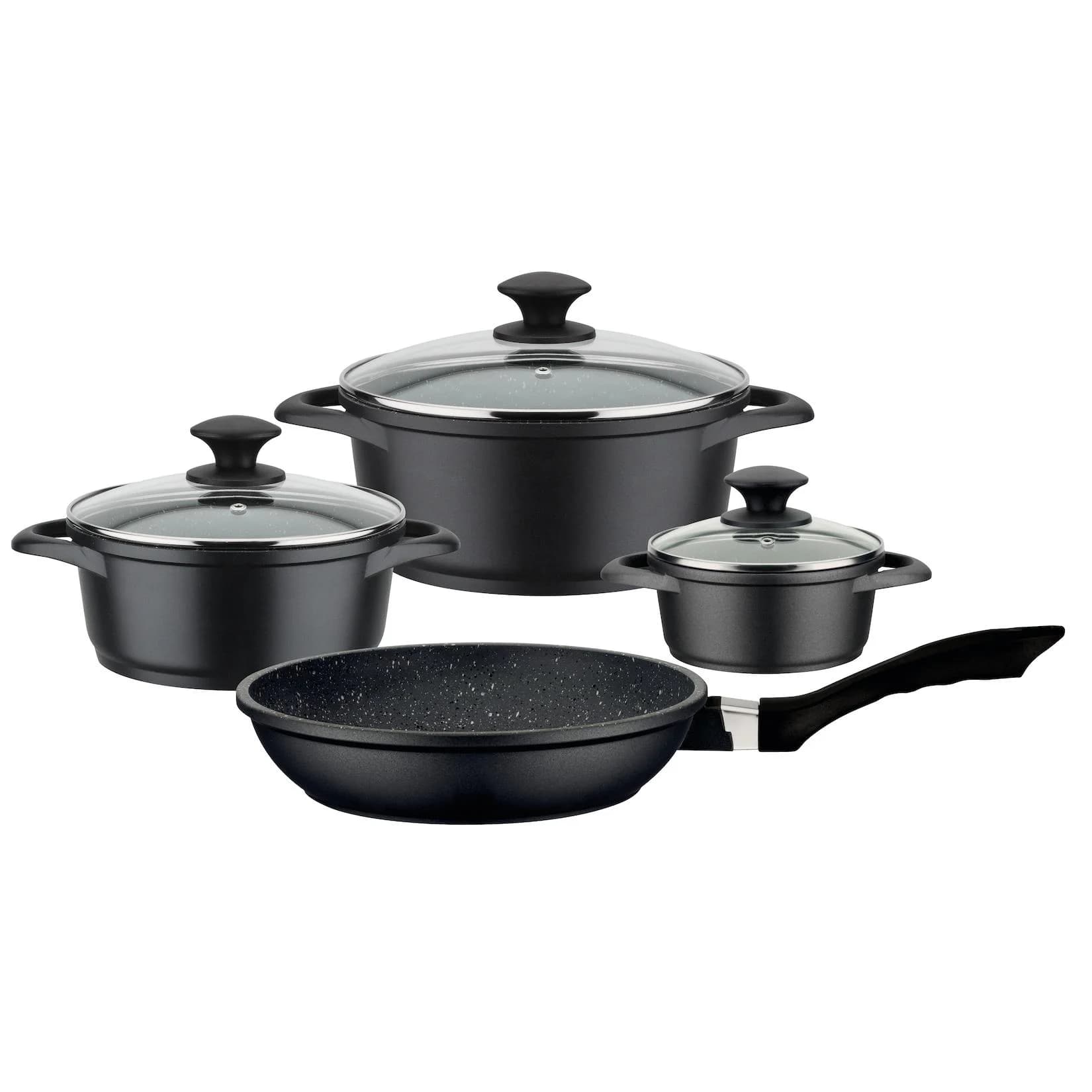 GSW Topf-Set Gourmet Granit Schwarz Induktion