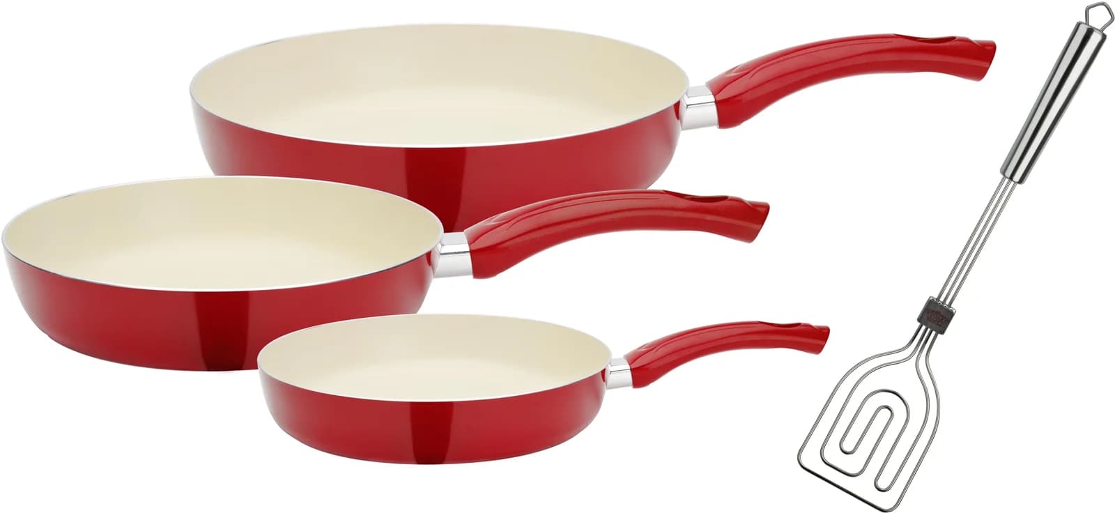 GSW Pfannen-Set CERAMICA beige, 4 Teile, Induktion