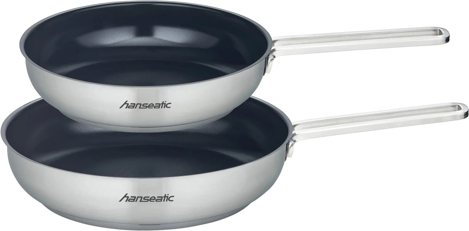 HANSEATIC Pfannen-Set Silber Antihaft-Versiegelung Induktion