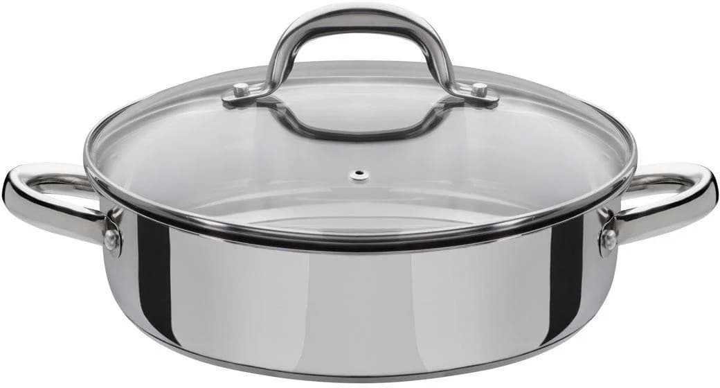 GSW Servierpfanne Montreal Silber Edelstahl 24 cm Induktion