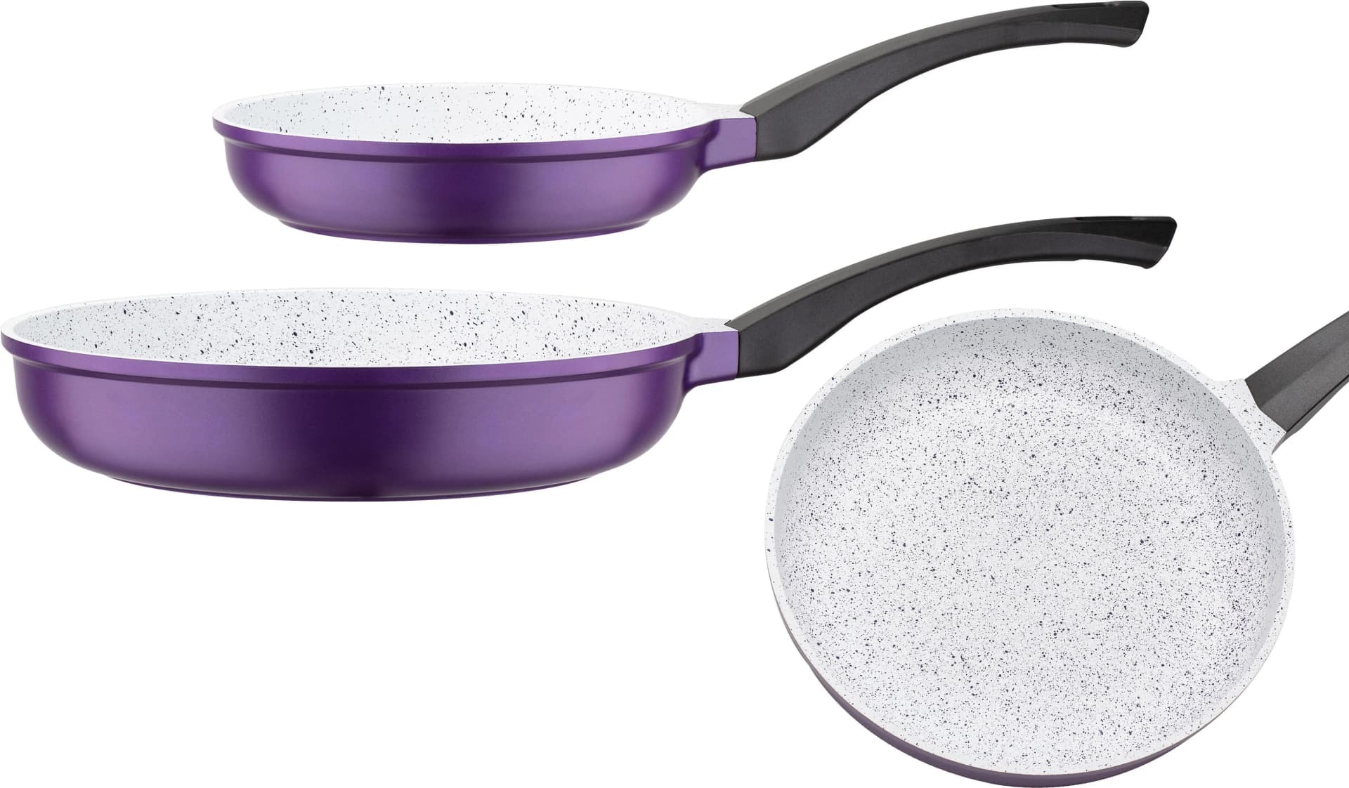 GSW Pfannen-Set Violet Rose 2-tlg. Induktion Aluminiumguss Violett
