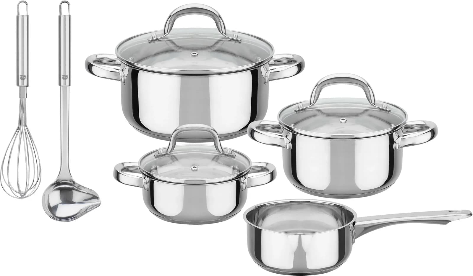 Topf-Set GSW Montreal silber 4-tlg. Edelstahl Induktion